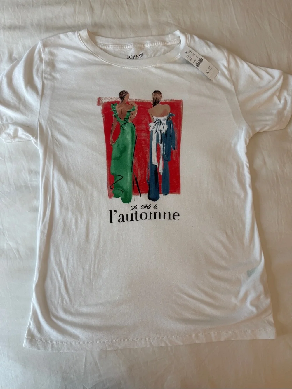 J Crew NWT Classic-Fit L'Automne French Inspired Graphic T-Shirt